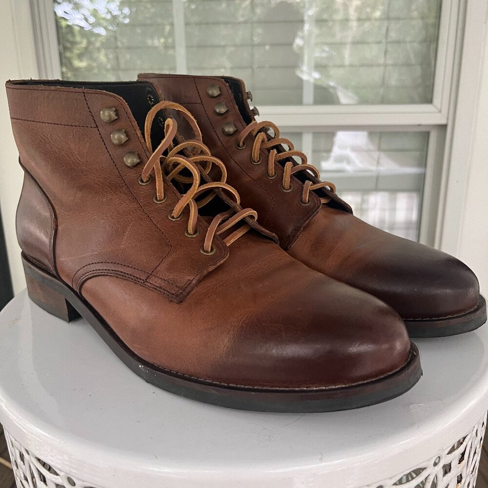 Rhodes Lace Boots. Brown. Size 13.